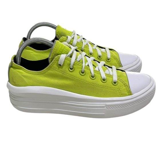 Converse All Star Move Low Top Platform Sneakers SZ 9 Women’s Neon Lime Twist - Picture 1 of 8